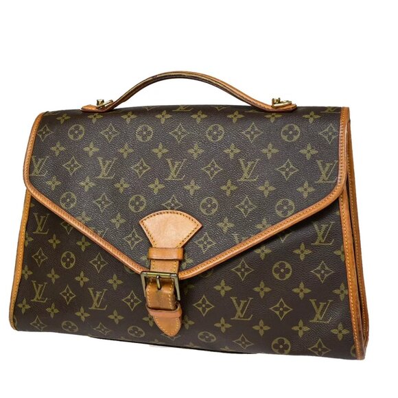 LOUIS VUITTON Beverly Hand Bag Briefcase Monogram Leather Nrown M51121 80YE477 - Picture 1 of 12